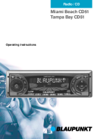 Blaupunkt Miami-Beach-CD-51 - Owners Manual 